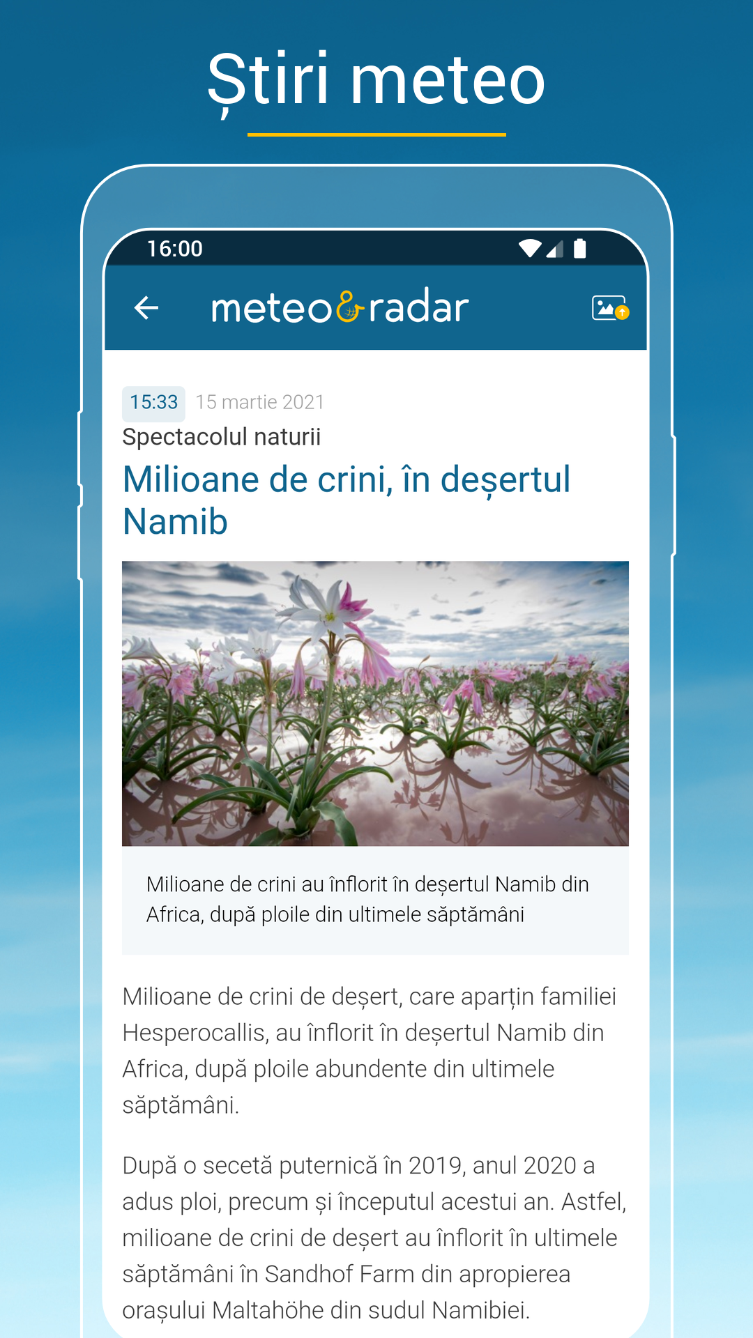 Știri și informații meteo