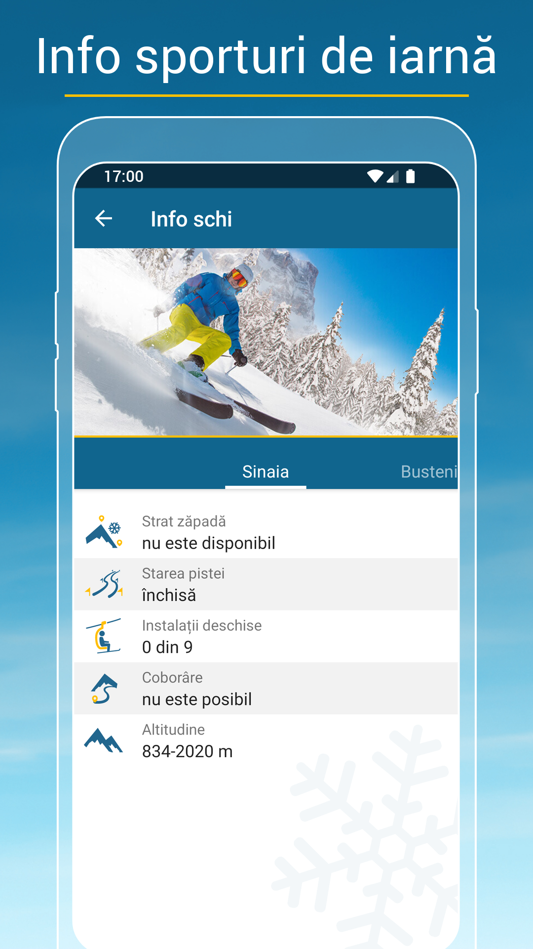Informații pentru schi