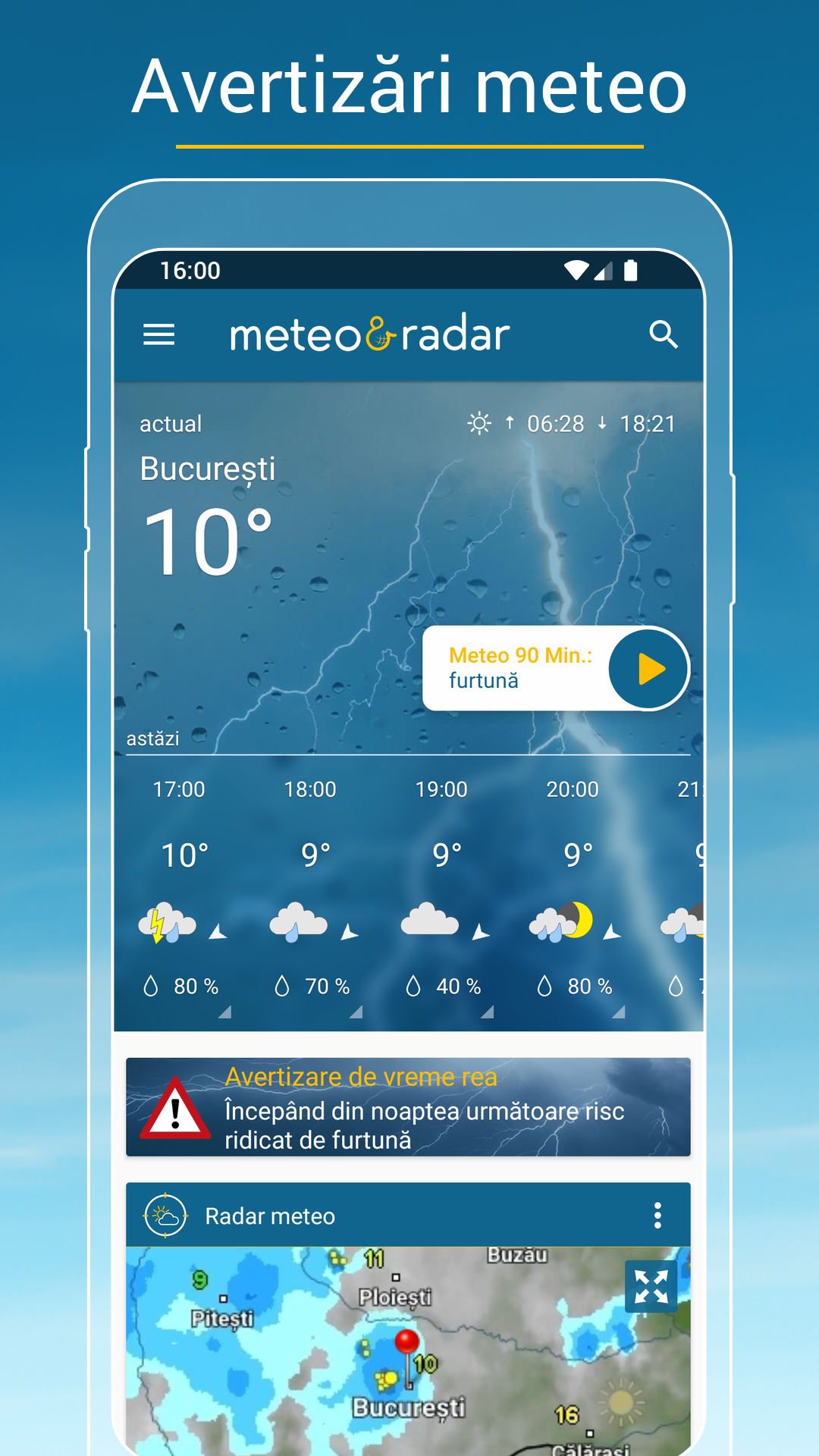 Avertizări meteo